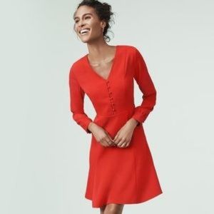 Red Aline Dress w/ Buttons